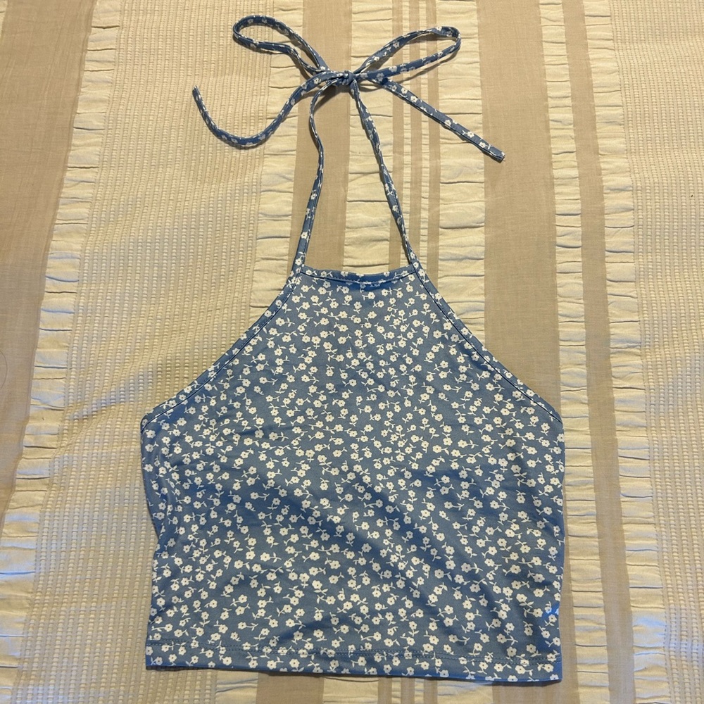 Blue Halter Top